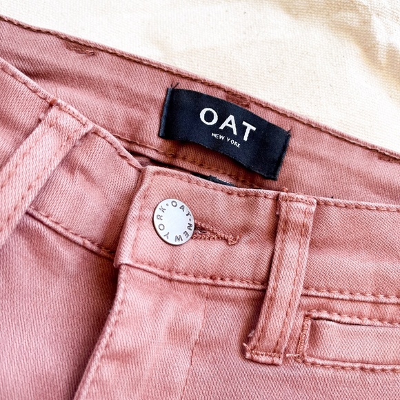 OAT NY High Rise Wide Leg Cropped Pants in Mocha - Picture 3 of 5